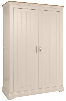 Product photograph of Annecy Painted 2 Door Hanging Wardrobe - Comes In Stone Painted White Painted And Bluestar Painted Options from Choice Furniture Superstore