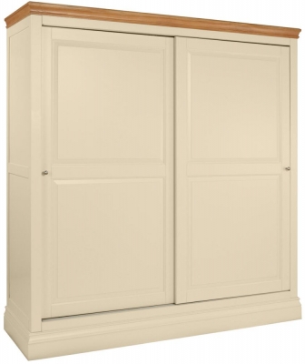 Product photograph of Versailles Painted 2 Door Sliding Wardrobe - Comes In Ivory Painted Stone Painted And Bluestar Painted Options from Choice Furniture Superstore