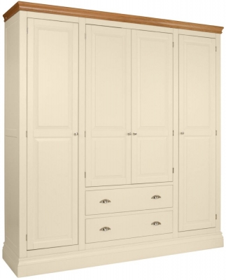 Image of Versailles Painted 4 Door 2 Drawer Combi Wardrobe - Comes in Ivory Painted, Stone Painted and Bluestar Painted Options