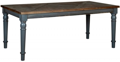 Product photograph of Bishop Dove Grey Painted Pine Dining Table - 6 Seater from Choice Furniture Superstore