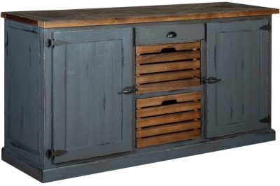Product photograph of Bishop Grey Painted 180cm Extra Large Sideboard - 2 Doors from Choice Furniture Superstore