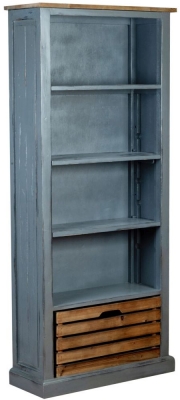 Product photograph of Bishop Dove Grey Painted Pine Bookcase from Choice Furniture Superstore