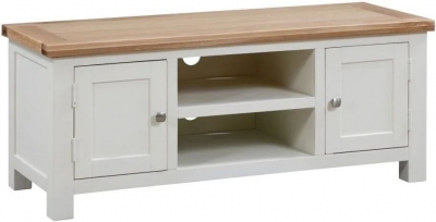 Product photograph of Lundy Painted 120cm Large Tv Unit - Comes In Ivory Painted White Painted And Bluestar Painted Options from Choice Furniture Superstore