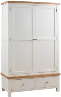 Product photograph of Lundy Painted 2 Door Double Wardrobe - Comes In Ivory Painted White Painted And Bluestar Painted Options from Choice Furniture Superstore