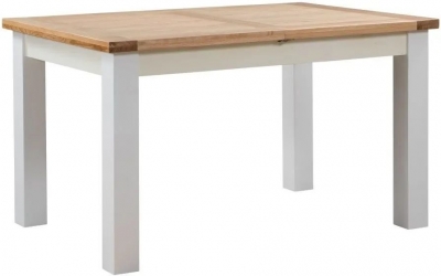 Image of Lundy Painted 4-6 Seater Extending Dining Table - Comes in Ivory Painted, White Painted and Bluestar Painted Options