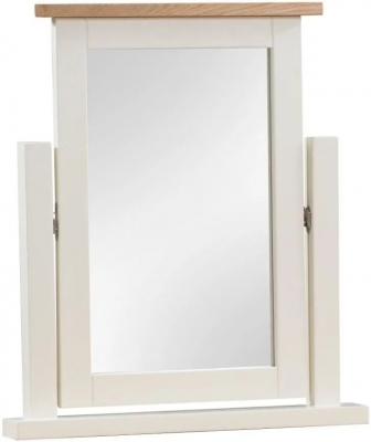 Product photograph of Lundy Painted Vanity Mirror - Comes In Ivory Painted White Painted And Bluestar Painted Options from Choice Furniture Superstore