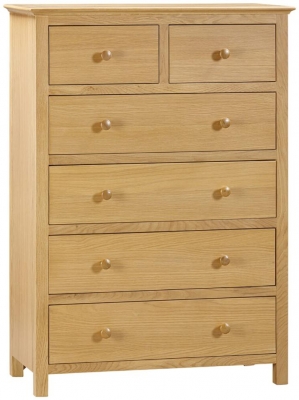 Product photograph of Arlington Oak 2 4 Drawer Chest from Choice Furniture Superstore