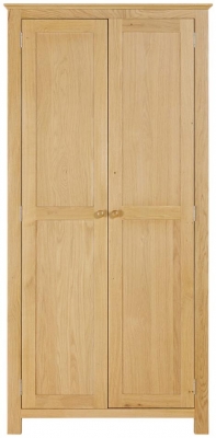 Product photograph of Arlington Oak 2 Door Hanging Wardrobe from Choice Furniture Superstore