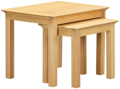 Product photograph of Arlington Oak Nest Of 2 Tables from Choice Furniture Superstore