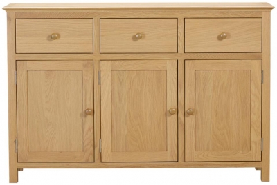 Product photograph of Arlington Oak 3 Door Large Sideboard from Choice Furniture Superstore