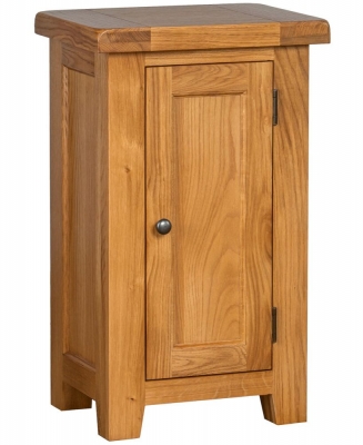 Product photograph of Oakland Oak 1 Door Hall Cabinet from Choice Furniture Superstore