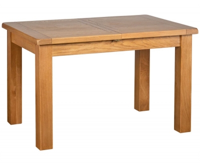 Product photograph of Oakland Oak 4-6 Seater 1 Leaf Extending Dining Table from Choice Furniture Superstore