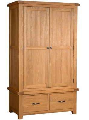 Product photograph of Oakland Oak 2 Door Gents Wardrobe from Choice Furniture Superstore
