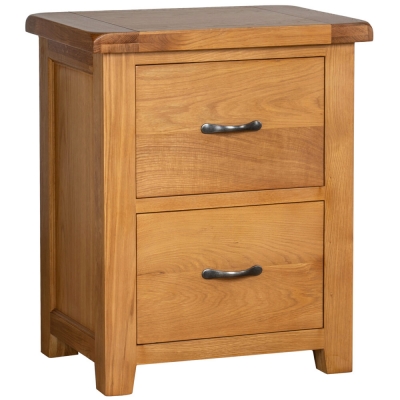 Product photograph of Oakland Oak 2 Drawer Filing Cabinet from Choice Furniture Superstore