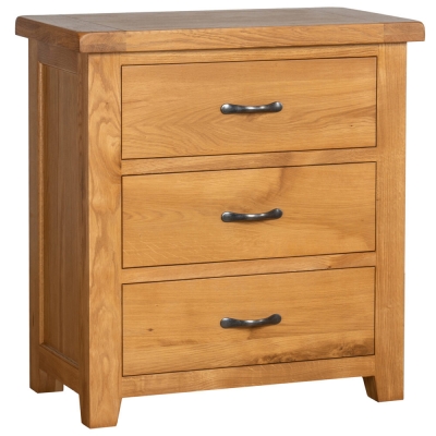 Product photograph of Oakland Oak 3 Drawer Chest from Choice Furniture Superstore