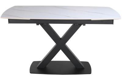 Product photograph of Vernal White Sintered Stone 4 Seater Extending Dining Table from Choice Furniture Superstore