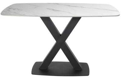 Product photograph of Vernal White Sintered Stone 4 Seater Dining Table from Choice Furniture Superstore