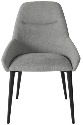 Product photograph of Claflin Light Grey Velvet Fabric Dining Chair Sold In Pairs from Choice Furniture Superstore