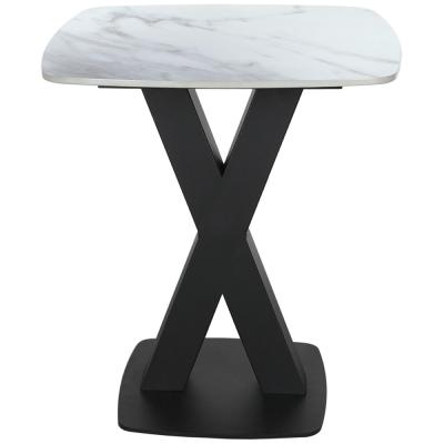 Product photograph of Vernal White Sintered Stone Lamp Table from Choice Furniture Superstore