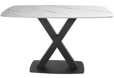 Product photograph of Vernal White Sintered Stone 4 Seater Dining Table from Choice Furniture Superstore