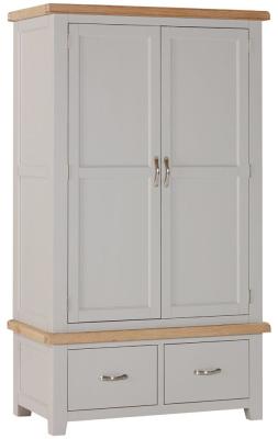 Wilmont Painted 2 Door Double Wardrobe Comes In Moon Grey Painted White Painted And Ivory Painted Options