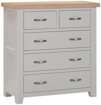 Product photograph of Wilmont Painted 2 Over 3 Drawer Chest - Comes In Moon Grey Painted White Painted And Ivory Painted Options from Choice Furniture Superstore