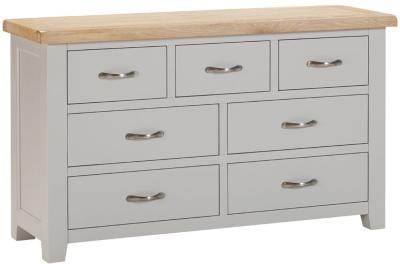 Product photograph of Wilmont Painted 3 Over 4 Drawer Chest - Comes In Moon Grey Painted White Painted And Ivory Painted Options from Choice Furniture Superstore