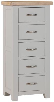 Wilmont Painted 5 Drawer Tall Chest Comes In Moon Grey Painted White Painted And Ivory Painted Options