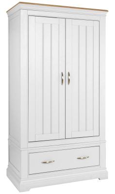 Annecy Bluestar White Painted 2 Door Combi Wardrobe