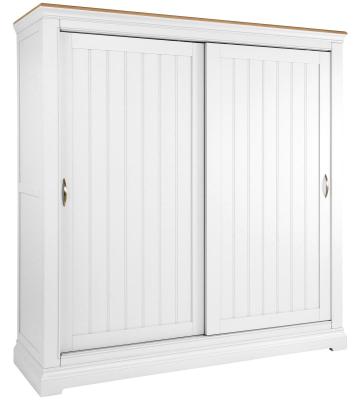 Annecy Bluestar White Painted 2 Door Sliding Wardrobe