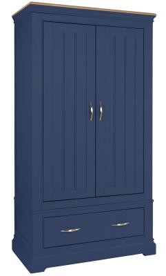 Annecy Electric Blue Painted 2 Door Combi Wardrobe