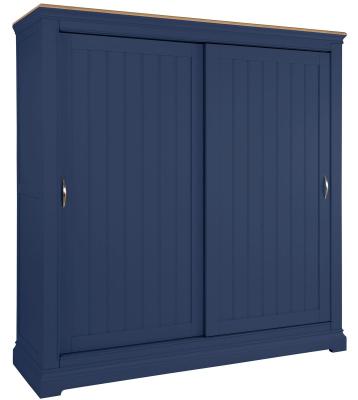 Annecy Electric Blue Painted 2 Door Sliding Wardrobe