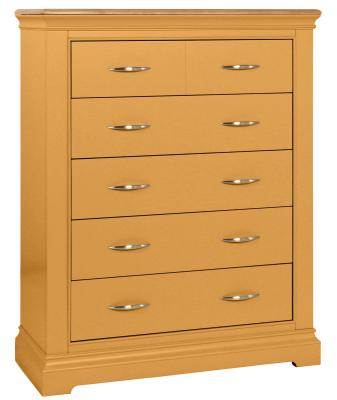 Product photograph of Annecy Orange Mustard Painted 2 4 Drawer Chest from Choice Furniture Superstore