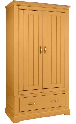 Annecy Orange Mustard Painted 2 Door Combi Wardrobe