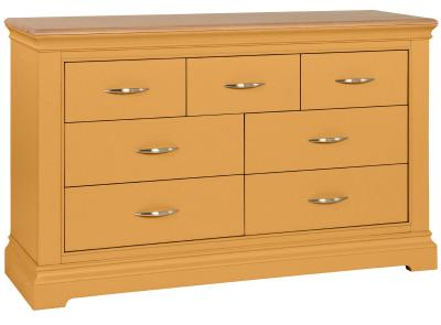 Annecy Orange Mustard Painted 34 Drawer Combi Chest