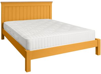 Annecy Orange Mustard Painted Low Foot End Bed Comes In 4ft 6in Double And King Size Options