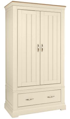 Annecy Ivory Painted 2 Door Combi Wardrobe