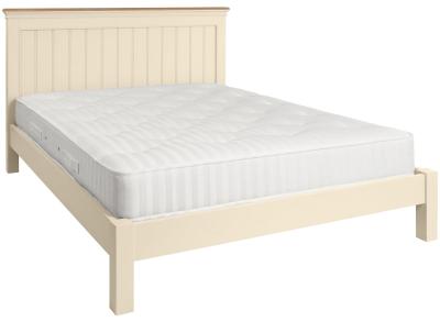 Product photograph of Annecy Ivory Painted Low Foot End Bed - Comes In 4ft 6in Double And King Size Options from Choice Furniture Superstore