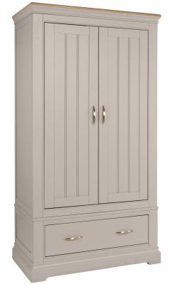 Annecy Moon Grey Painted 2 Door Combi Wardrobe