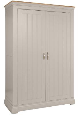 Annecy Moon Grey Painted 2 Door Hanging Wardrobe