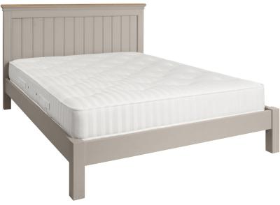 Product photograph of Annecy Moon Grey Painted Low Foot End Bed - Comes In 4ft 6in Double And King Size Options from Choice Furniture Superstore