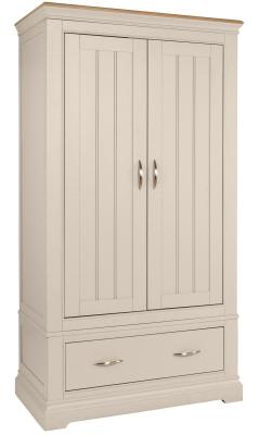 Annecy Old Lace Painted 2 Door Combi Wardrobe