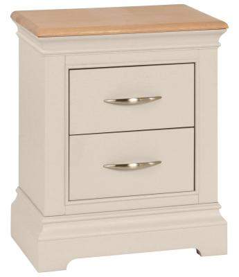 Annecy Old Lace Painted 2 Drawer Bedside Cabinet