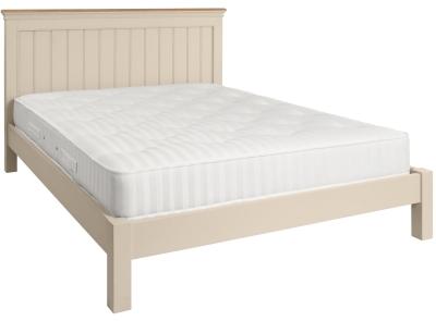 Product photograph of Annecy Old Lace Painted Low Foot End Bed - Comes In 4ft 6in Double And King Size Options from Choice Furniture Superstore