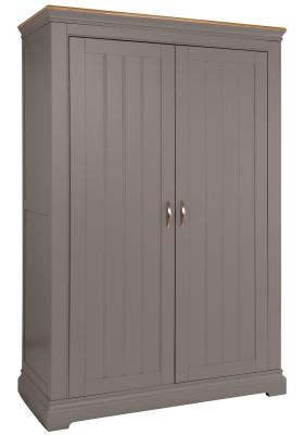 Annecy Warm Grey Painted 2 Door Hanging Wardrobe