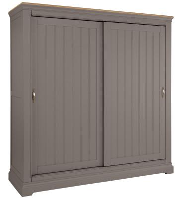 Annecy Warm Grey Painted 2 Door Sliding Wardrobe