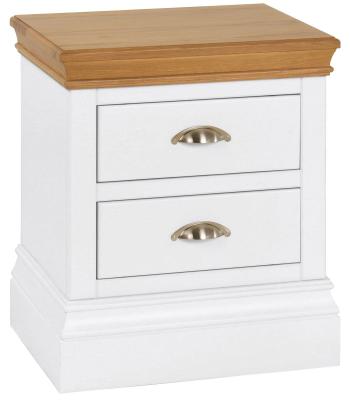 Versailles Bluestar White Painted 2 Drawer Bedside Cabinet