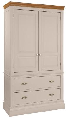 Versailles Cobblestone Grey Painted 2 Door Wardrobe