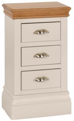 Versailles Cobblestone Grey Painted Compact Bedside Cabinet