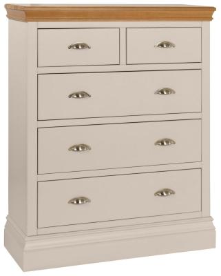 Product photograph of Versailles Cobblestone Grey Painted 2 3 Drawer Chest from Choice Furniture Superstore